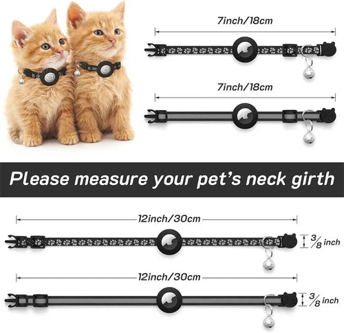 Collier pour chat compatible Apple AirTag – Réfléchissant